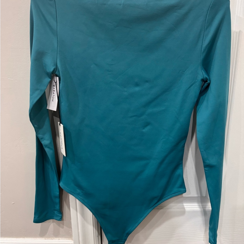 Babaton Teal Long Sleeve Bodysuit